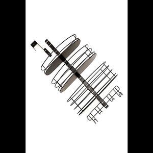 Tidy & Co. Customizable Metal Over the Door Organizer Black